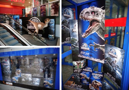 Universal Pictures - Jurassic World - Dekotour - 30 Saturn, Media Markt und Thalia Filialen Österreichweit