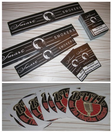 Sticker und Aufkleber (Layout Druck Zuschnitt) ...auch in kleinen Auflagen machbar